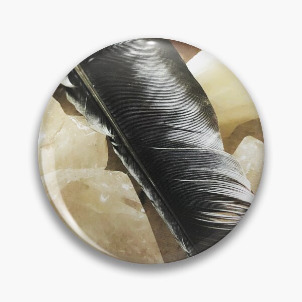 Item preview, Crow Feather on Quartz designed and sold by Dianna Hardy Art.