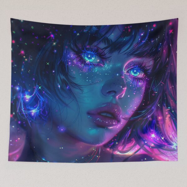 Item preview, Galactic Neon Girl designed and sold by EndOfRainbowArt.