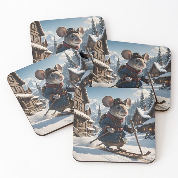 Item preview, Old-time "Planker"-(skiing mouse) designed and sold by ACuriousshoppe.