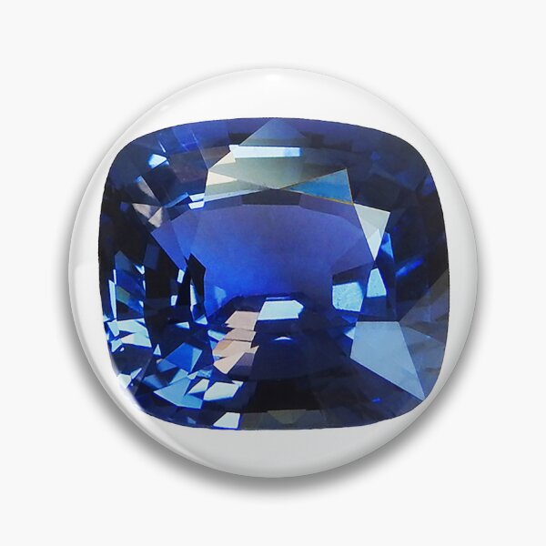 Item preview, Cushion Cut Blue Sapphire Photo – Unique Pattern Design designed and sold by DigitalGemArt.