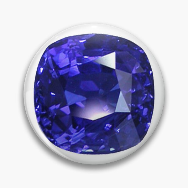 Item preview, Cushion Cut Royal Blue Sapphire Photo – Unique Pattern designed and sold by DigitalGemArt.