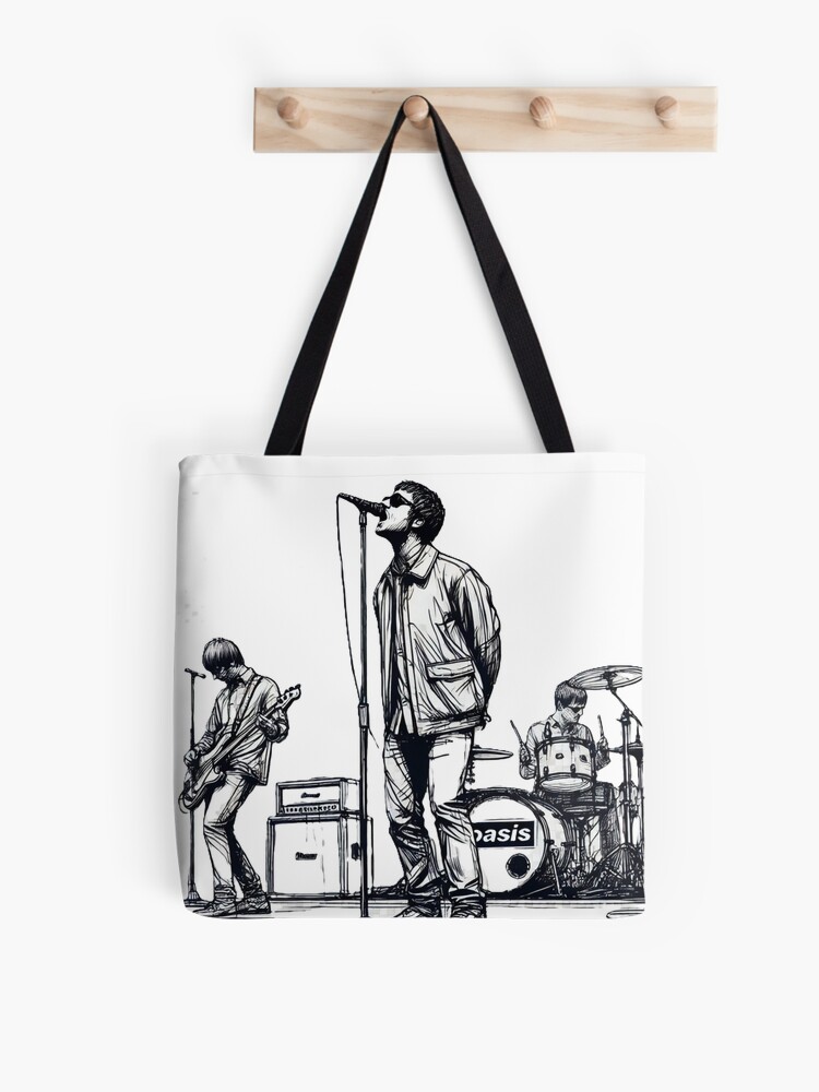 Minimalist Line Art of Oasis Performing – Retro Britpop Band Minimalist Line Art of Oasis Performing – Retro Britpop Band