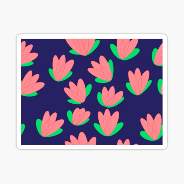 Simple Pink Flowers Sticker