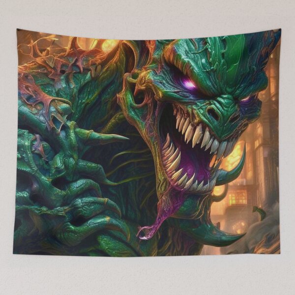 Artikelvorschau, Das grüne Monster - Fantasy Art entworfen und verkauft von Delerat7.