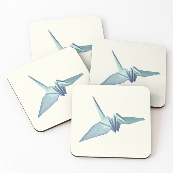 Item preview, Blue Origami Crane with Gold Star Pattern designed and sold by TimeLady's Closet.