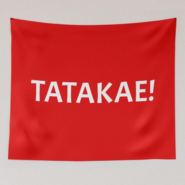 Item preview, Tatakae! (Fight!) | Anime Design (White Design | Red BG) designed and sold by FilipeFerreira.