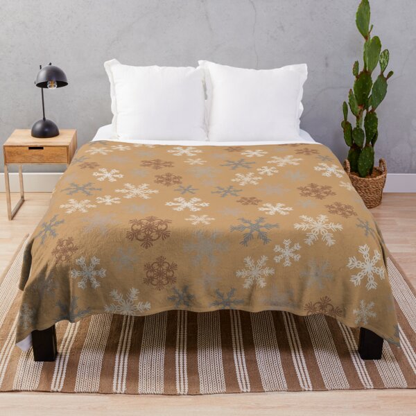 Item preview, Neutral Scattered Nordic Snowflakes Grey Beige Brown designed and sold by GenAumonier.