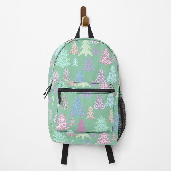 Item preview, Pastel Ornate Nordic Christmas Trees Pink Mint Blue Purple designed and sold by GenAumonier.