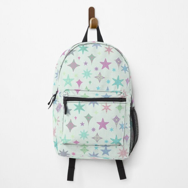 Item preview, Pastel Scattered Nordic Christmas Stars Pink Mint Blue Lilac designed and sold by GenAumonier.