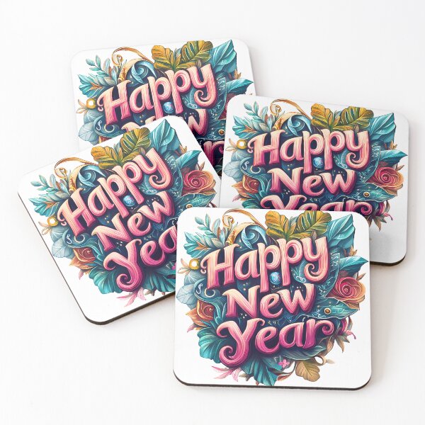 Item preview, Happy New Year Text with Decorations designed and sold by Areebanawab.