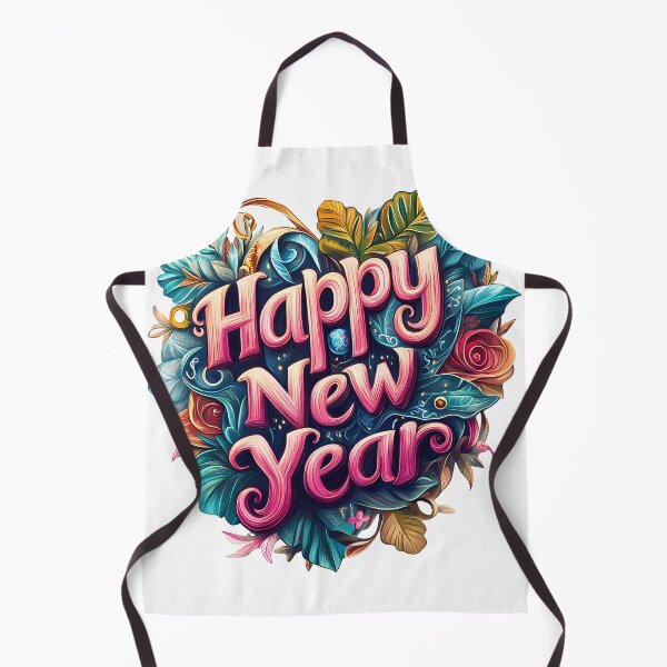 Item preview, Happy New Year Text with Decorations designed and sold by Areebanawab.