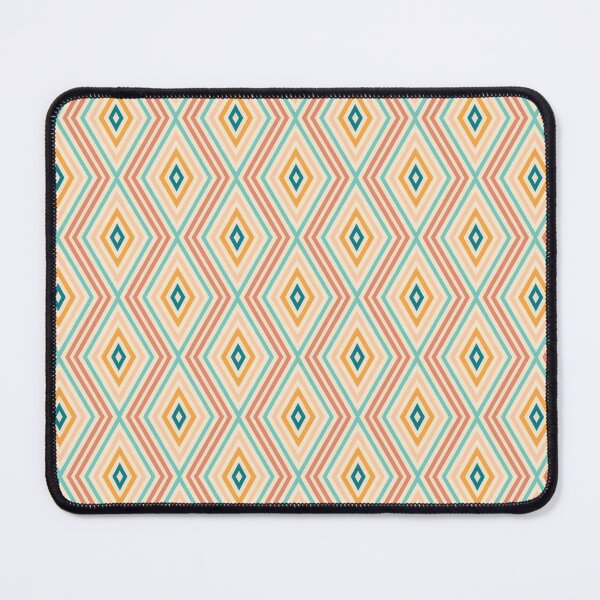 Item preview, Coral and Teal Pastel Diamond Pattern designed and sold by CriaCreative.