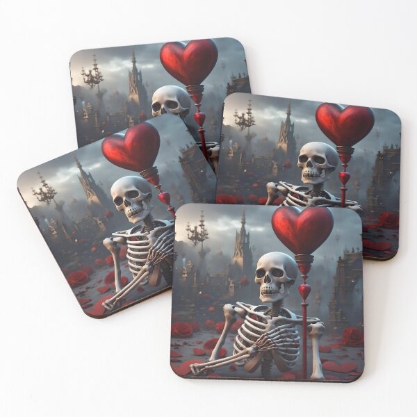 Item preview, Skeleton Holding a Heart Balloon designed and sold by MoriFantasy.