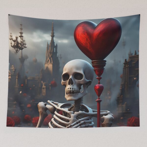 Item preview, Skeleton Holding a Heart Balloon designed and sold by MoriFantasy.