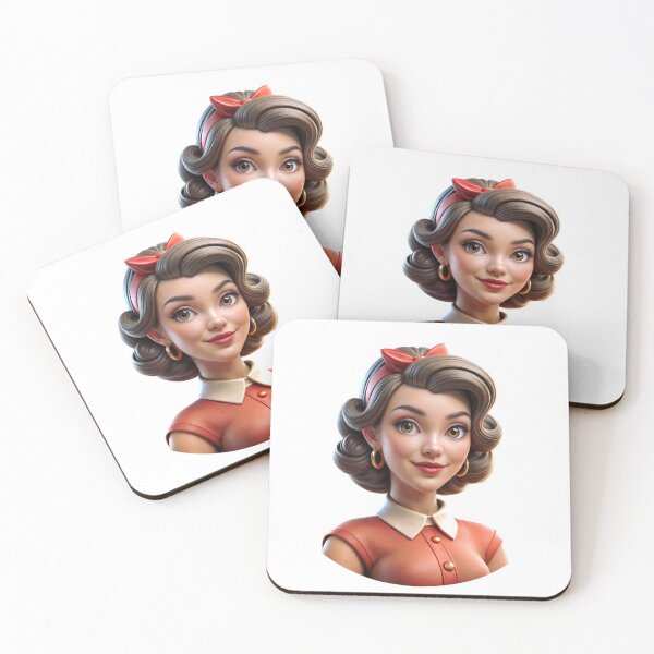 Item preview, Digitally Rendered Character with Mid 20th Century Fashion Aesthetic designed and sold by Creative88Art.