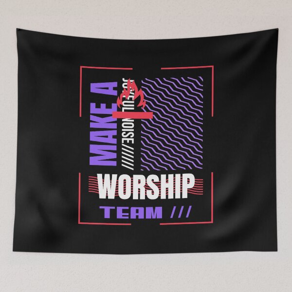 Item preview, Worship Team Make a Joyful Noise Holy Spirit Flame Praise designed and sold by tshirtart2024.