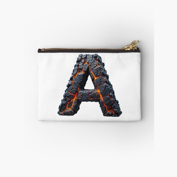 Item preview, Stylized Letter A Resembling Volcanic Rock with Lava designed and sold by Creative88Art.