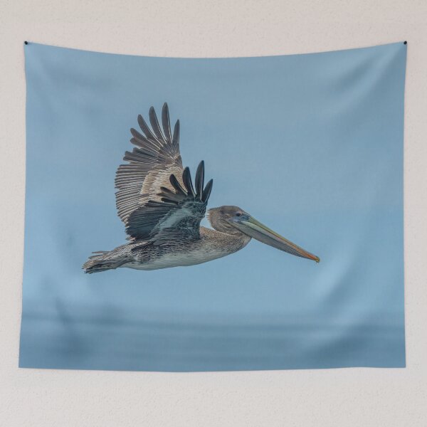 Item preview, Brown Pelican Flying Above the Sea designed and sold by SafariByMarisa.