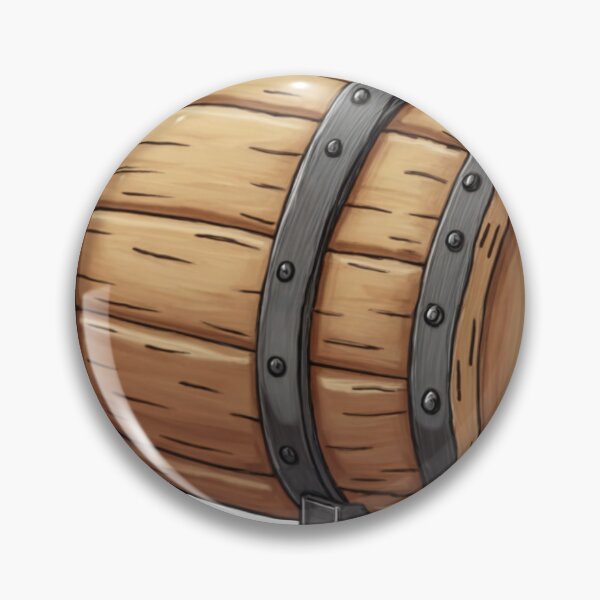 Item preview, Wooden Barrel with Metal Bands on Metal Stands Isolated designed and sold by Creative88Art.