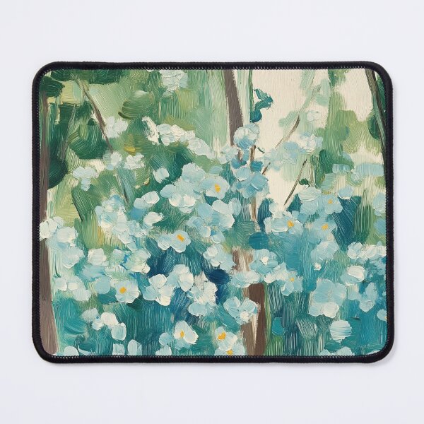 Item preview, Forget me nots rustic flower field textured painting designed and sold by SUNED.