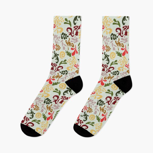 Item preview, Traditional Nordic Christmas Swirl Damask Red Green Gold  designed and sold by GenAumonier.