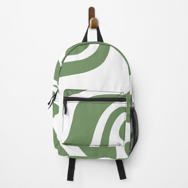 Item preview, Retro Liquid Swirl Contemporary Abstract Pattern 2 in Fern Green and White designed and sold by kierkegaard.