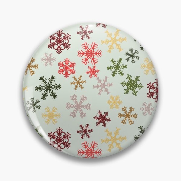 Item preview, Traditional Scattered Nordic Snowflakes Red Green Gold designed and sold by GenAumonier.