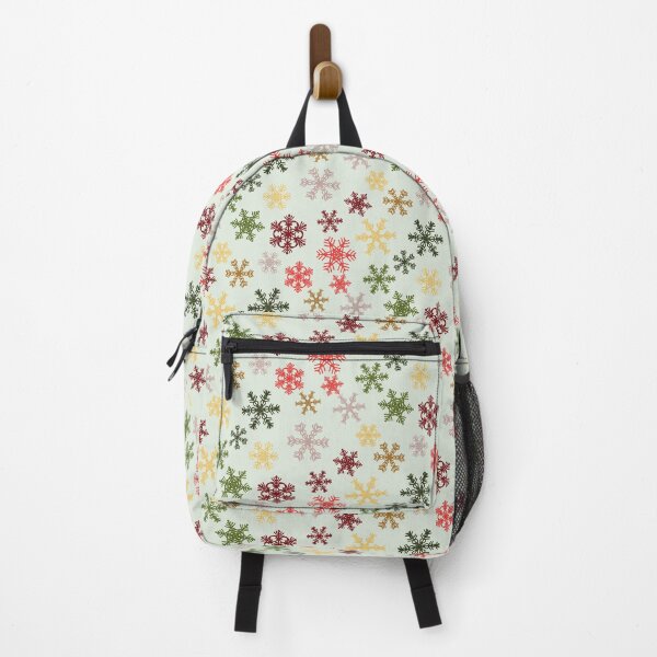Item preview, Traditional Scattered Nordic Snowflakes Red Green Gold designed and sold by GenAumonier.