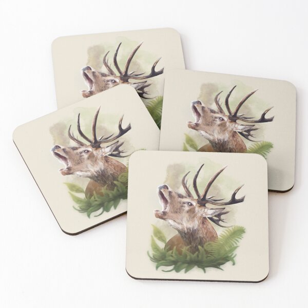 Item preview, Red Deer With Foliage designed and sold by Elyse Illustrations.