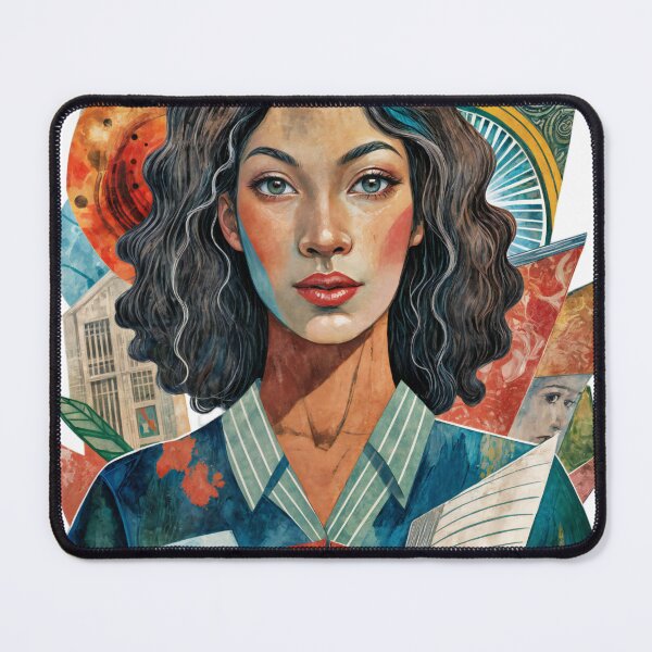 Item preview, Artistic Collage with Woman, Architectural Structures, and Abstract Shapes designed and sold by Creative88Art.