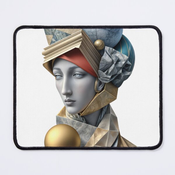 Item preview, Abstract Bust with Geometric Headpiece and Origami Attire designed and sold by Creative88Art.