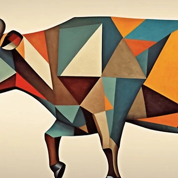 Artwork thumbnail, Abstract Cow by RJsphotography and More