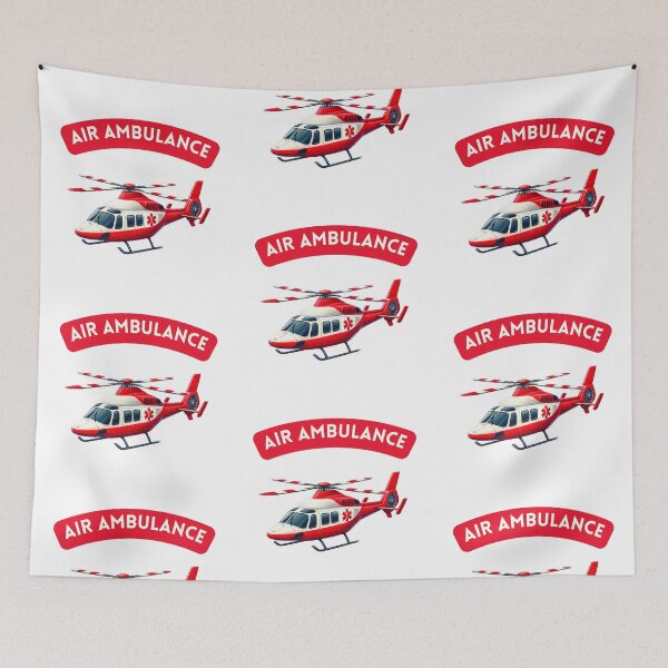Item preview, Air Ambulance Helicopter Illustration - Emergency Medical Design designed and sold by Psycho-Crazy.