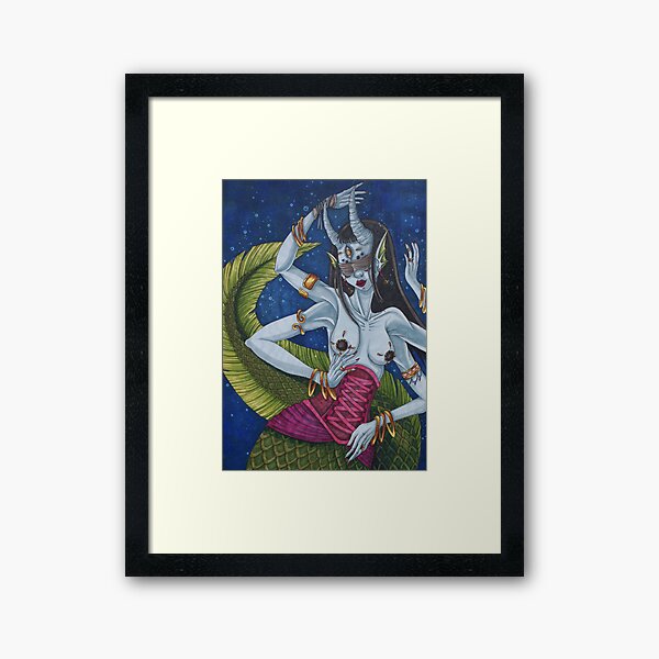 four-armed Mermaid Framed Art Print