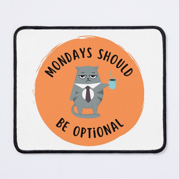 Item preview, "Mondays should be optional" funny cat T-shirt designed and sold by DarknessKun.