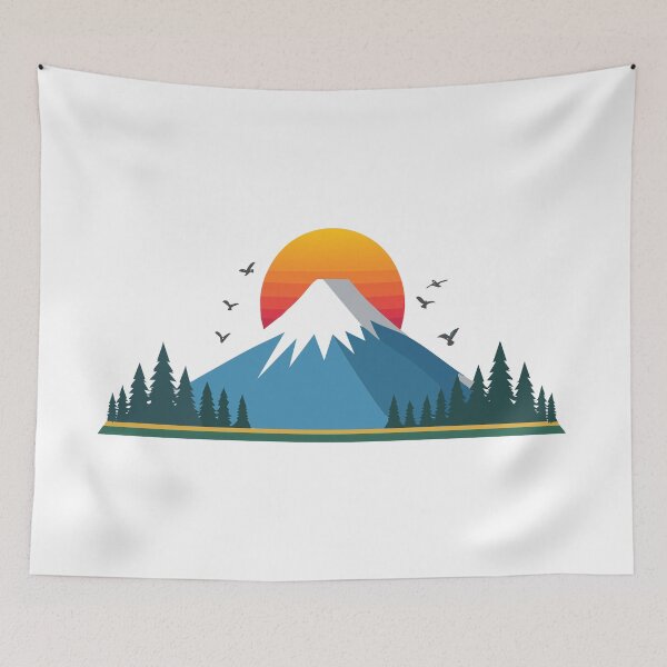 Item preview, Mountain sunset illustration designed and sold by Z8prints.
