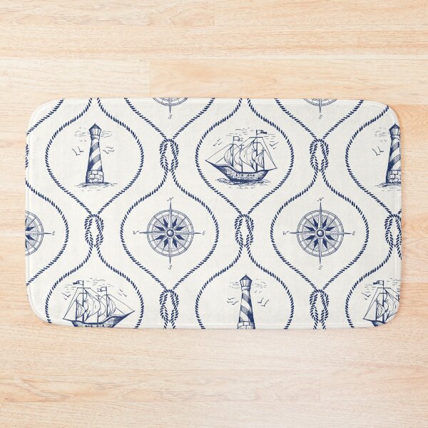 Item preview, Blue Nautical Sailor Design, Beach House Print designed and sold by newburyboutique.