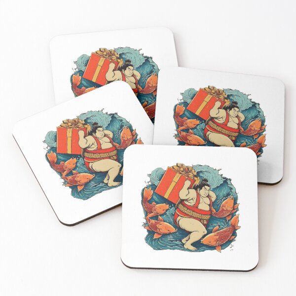 Item preview, Japanese Sumo Wrestler Gift Box Koi Fish Graphic , Unique Gift Idea T, Colorful Artistic T, Fun  Art Lovers designed and sold by Indyadizine.