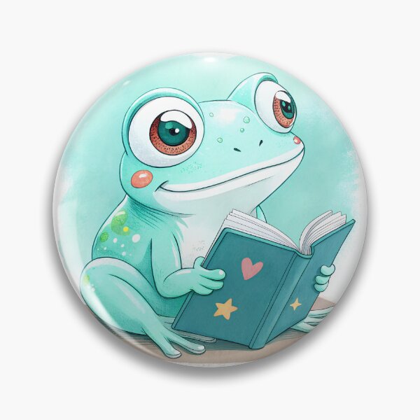 Item preview, Chibi frog with book designed and sold by AhArtMe.