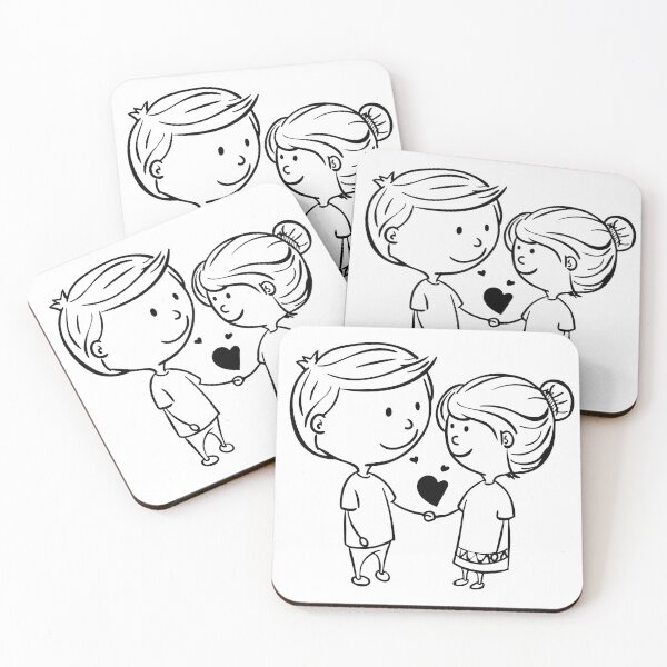 Item preview, Couple boy & girl together fall in love, full of love designed and sold by KrissGraphShop.