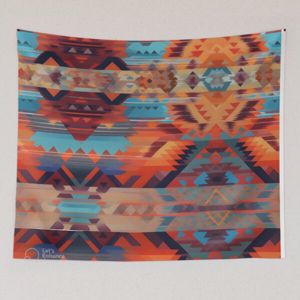 Item preview, Tapiz de armonía cósmica navajo designed and sold by Hashola Designs.