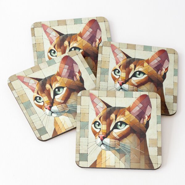 Item preview, Amazing Cats Abyssinian Feline Cubism Art designed and sold by WearitToday.