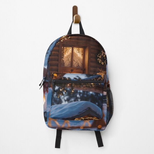Item preview, Cozy Winter Cabin with Reindeer designed and sold by ElmoCreates.