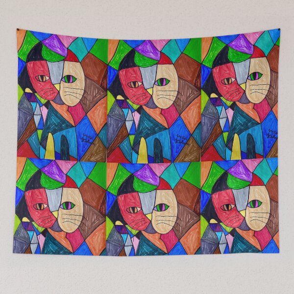Item preview, colorful cat designed and sold by kolozse.