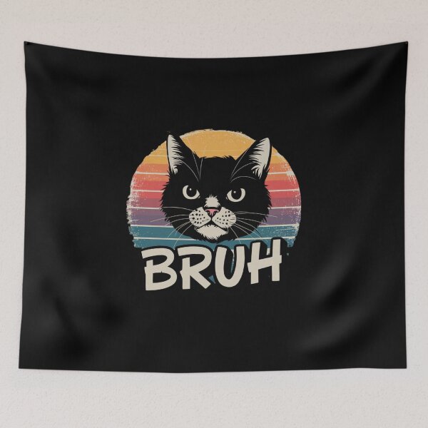 Item preview, Funny Bruh Cat Meme designed and sold by Mateusz Majcherek.