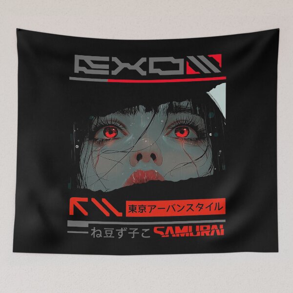Item preview, Cyberpunk Dystopia Japanese Samurai  designed and sold by ShurikenStar.