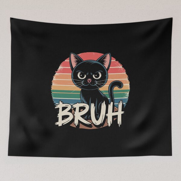 Item preview, Funny Bruh Cat Meme designed and sold by Mateusz Majcherek.
