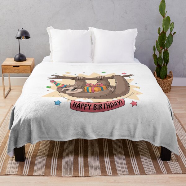 Item preview, sloth Happy Birthday designed and sold by jkrphoto.