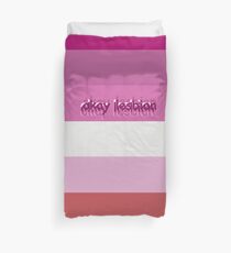 okay lesbian Duvet Cover