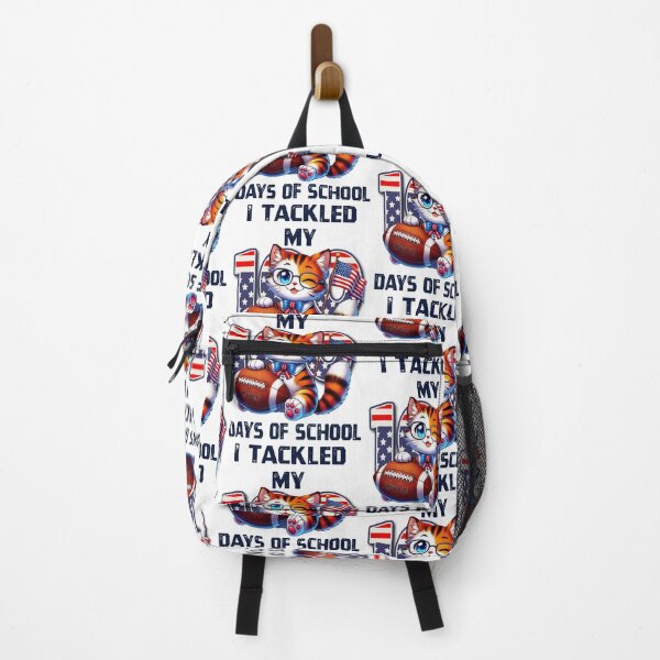 Item preview, I Tackled 100 Days School 100th Day Anime Cat Football Player for Student Teacher designed and sold by Creat-Des.